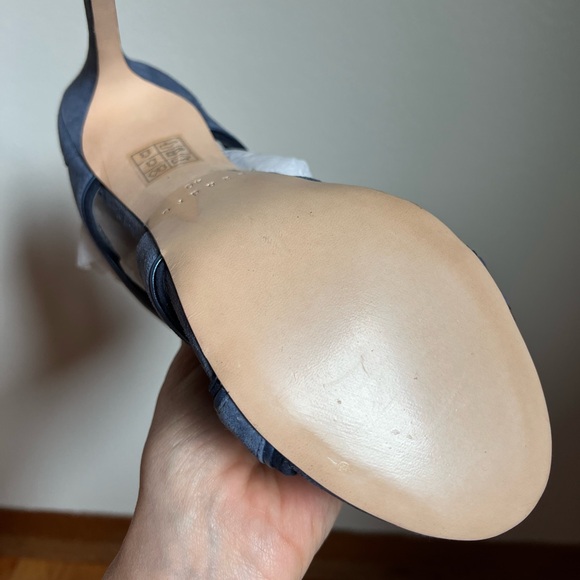 SANDRO Paris Alexie Heels Sandals in Blue Size EU 40 NWT - ASO Pippa Middleton - Picture 9 of 12